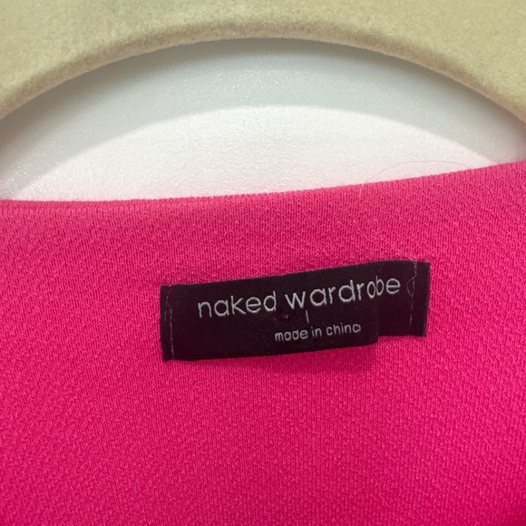 NWOT Naked Wardrobe hot pink dress - size S - Picture 4 of 4